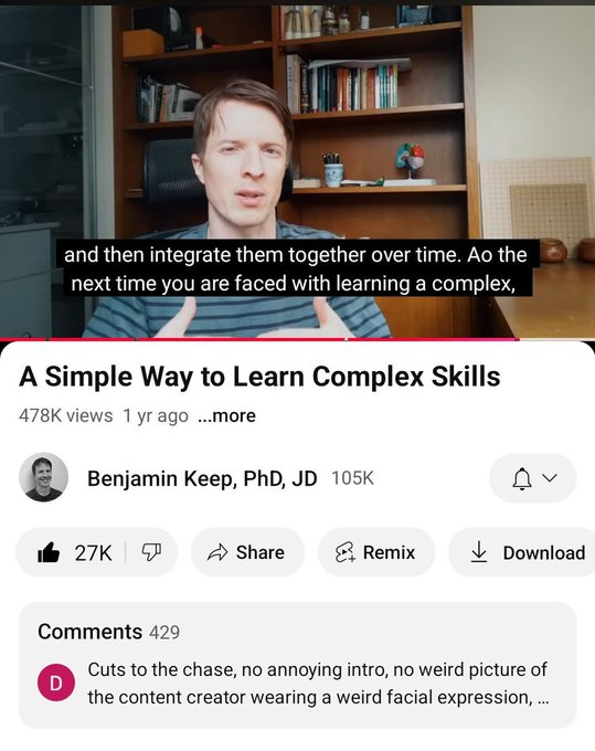aibytekat's tweet image. This guy literally teaches you how to learn complex skills
