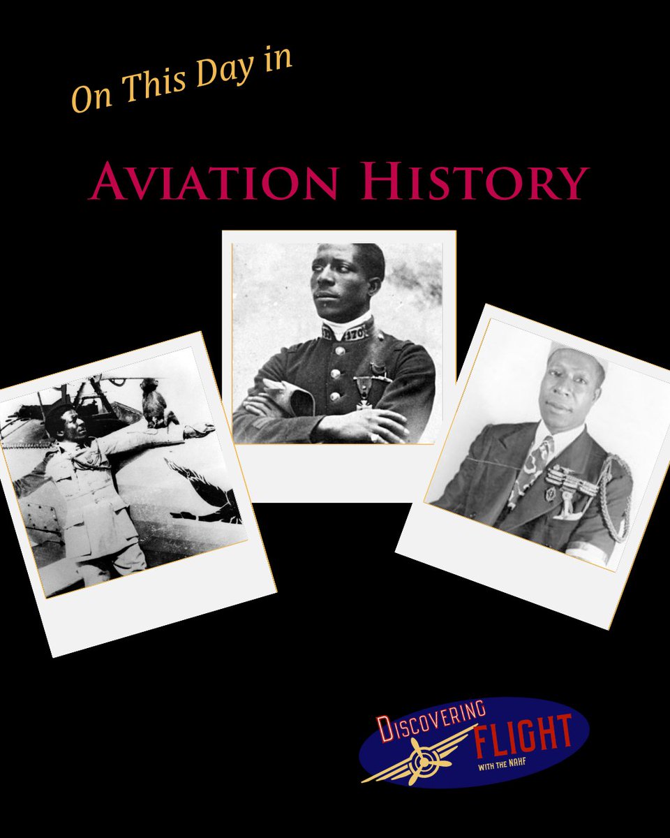 On November 7, 1917 NAHF Enshrinee Eugene J. Bullard, an American pilot flying with the Lafayette Escadrille, shot down an enemy fighter, becoming the first African-American to both be a combat pilot and earn an aerial victory in World War I. 

#AviationHistory #DiscoveringFlight