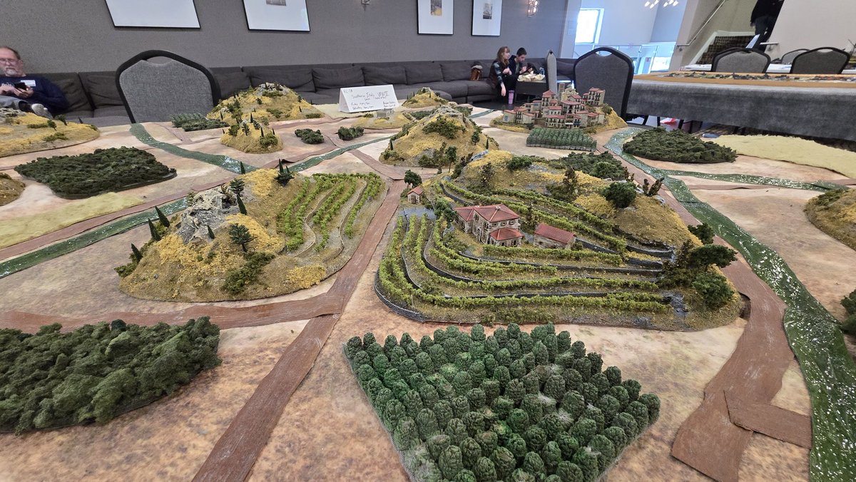 ProjectWargami1's tweet image. Set up for the games at Fall-In. Right by the Toys for Tots auction.