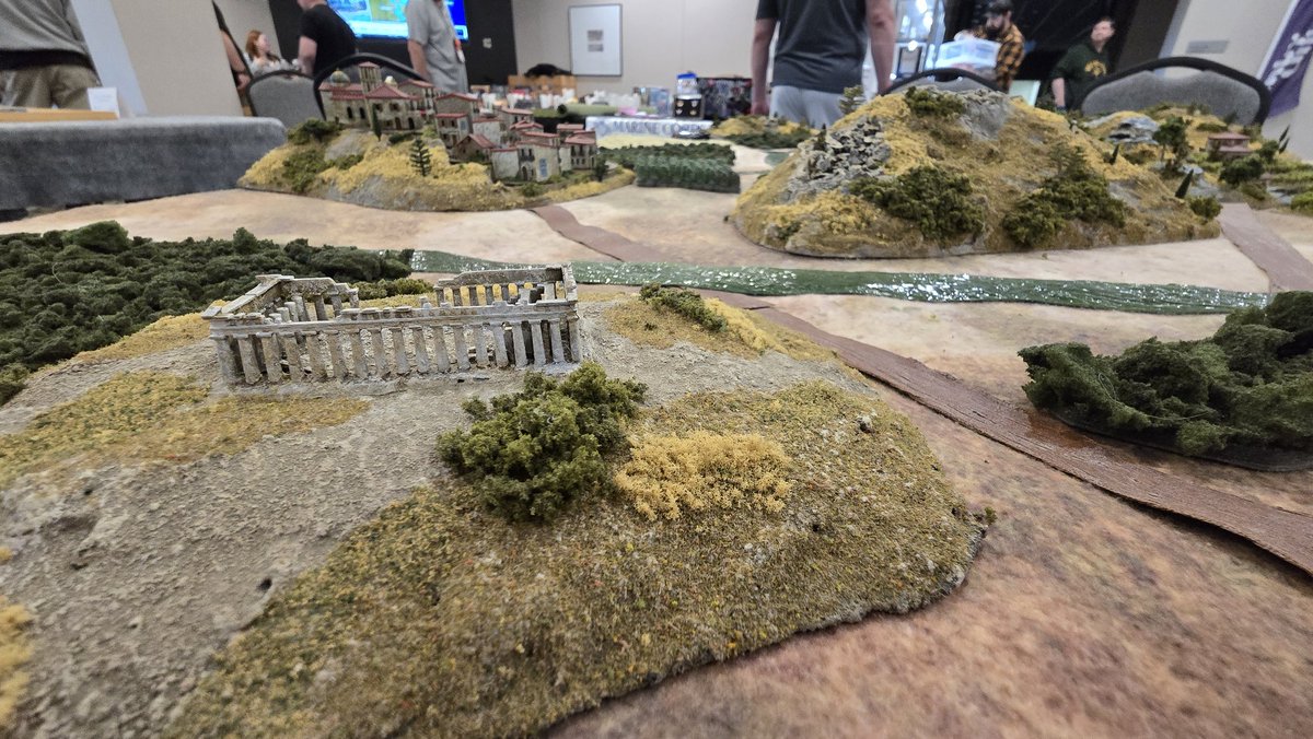 ProjectWargami1's tweet image. Set up for the games at Fall-In. Right by the Toys for Tots auction.