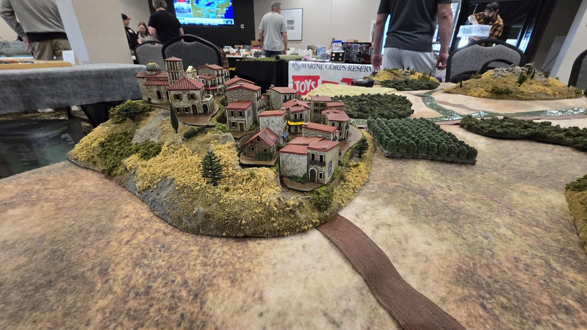 ProjectWargami1's tweet image. Set up for the games at Fall-In. Right by the Toys for Tots auction.