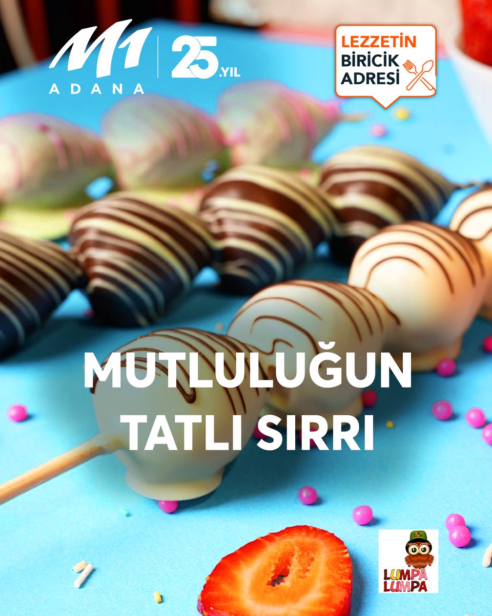 Mutluluğun tatlı sırrını #M1Adana #LumpaLumpa'da keşfet! 😋
#adana #avm #lezzet #tatlı #keyif