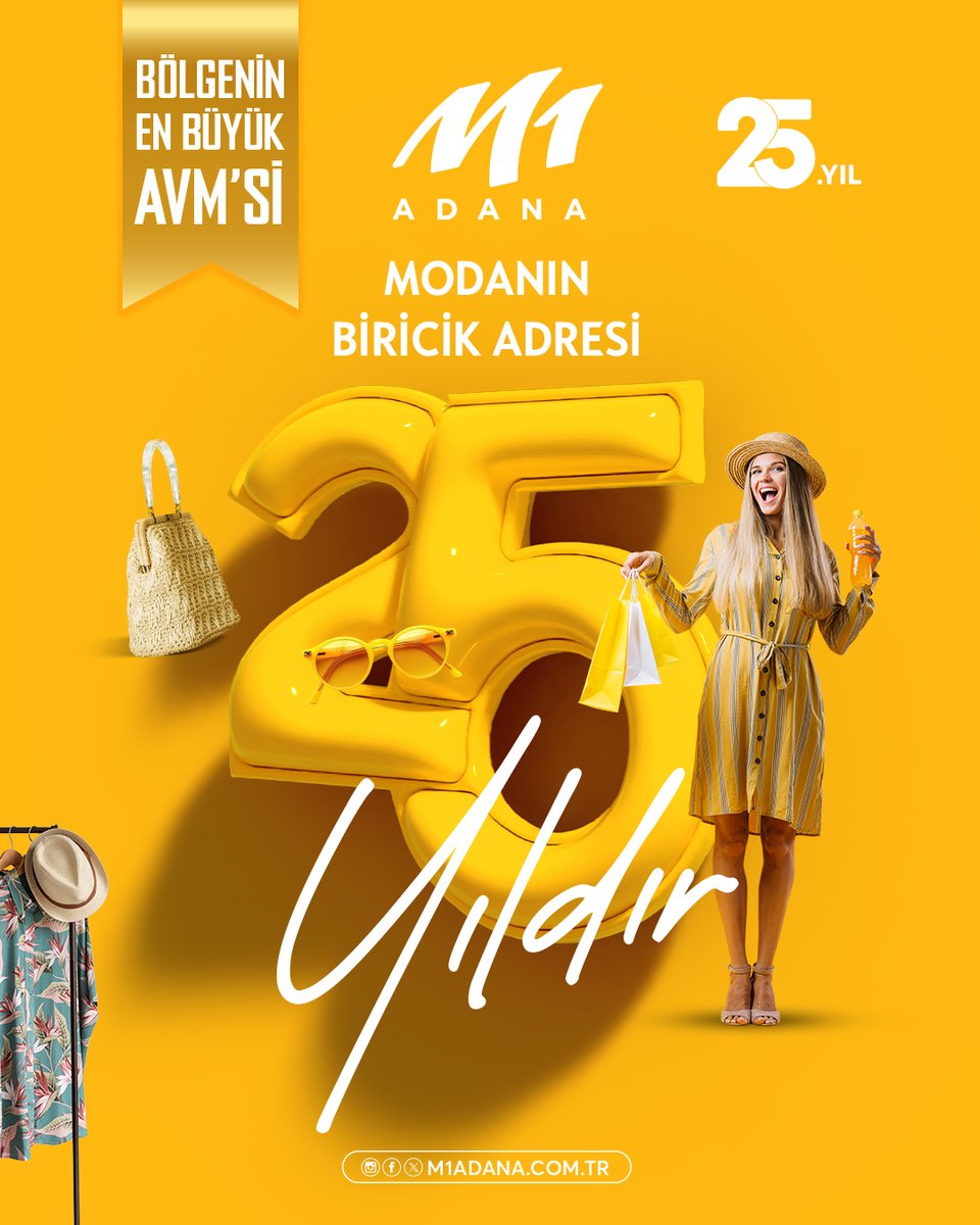 25 Yıldır Modanın Biricik Adresi #M1Adana!
#adana #avm #alışveriş #25yıl #modanınbiricikadresi