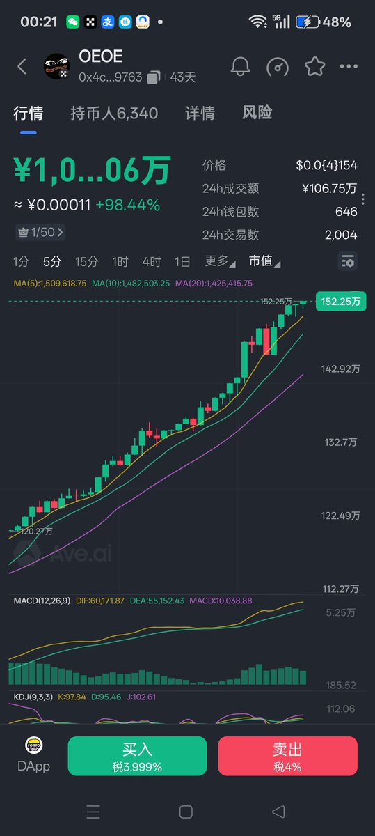 LDeng32531's tweet photo. @OEOE
这魄力还有谁，赶紧上车
0x4c225fb675c0c475b53381463782a7f741d59763 https://t.co/mXM5kwS7ta