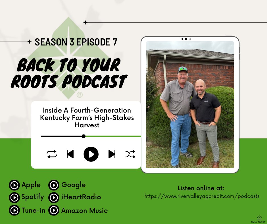 We’re discussing harvest with Ballard County’s own Allen Pace—a fourth-generation farmer who knows what it takes to bring a crop from the field to your plate.
🎧 Tune in for a real-world look at modern farming, rural resilience, and the future of ag:
👉 rivervalleyagcredit.com/node/320