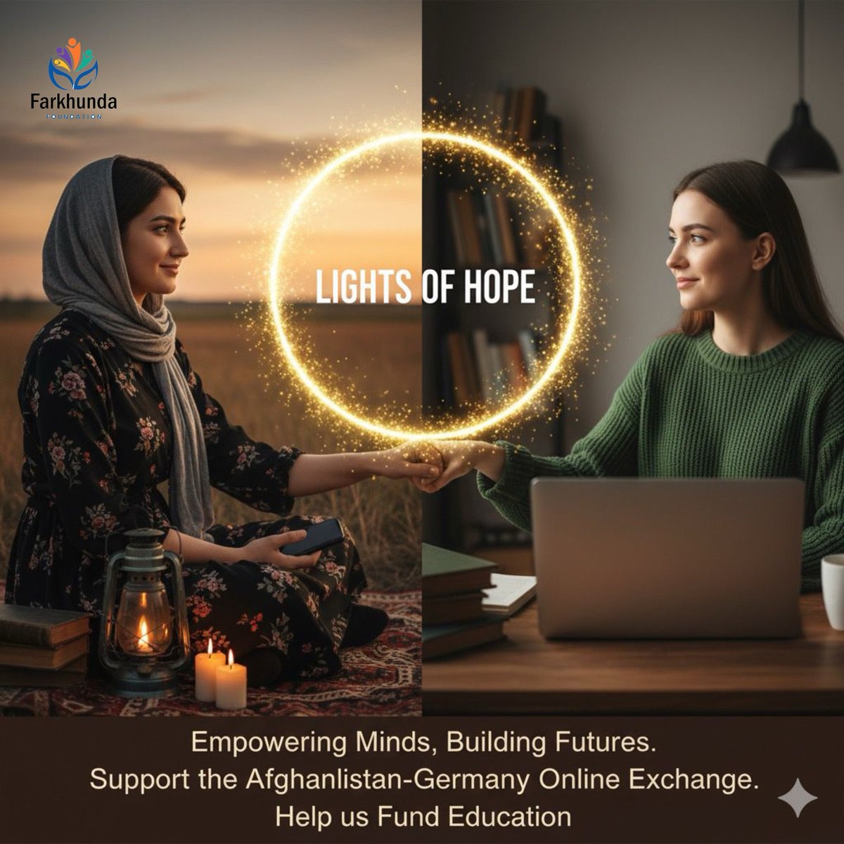 FarkhundaFDN's tweet image. 💫 Lights of Hope – United in Strength &amp;amp; Solidarity with Women in Afghanistan 🇦🇫🤝🇩🇪

Despite restrictions,Afghan women’s courage still shines
Through #LightsOfHope, young women from Afghanistan &amp;amp; Germany connect to learn, share &amp;amp; support each other — building hope beyond borders