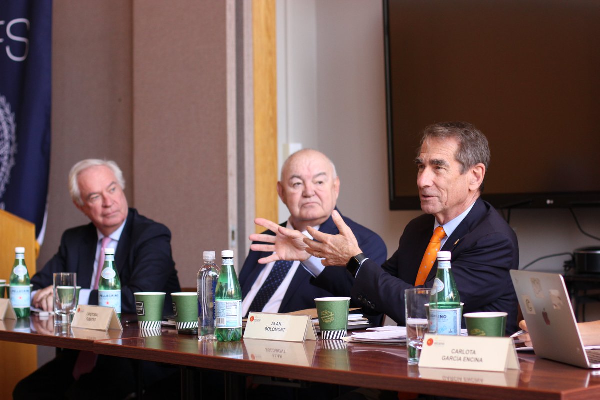 <a href="/Georgetown/">Georgetown University</a> <a href="/CharlesTPowell/">Charles Powell</a> <a href="/Steinbergf/">Federico Steinberg</a> <a href="/AMorenoBau/">Ángeles Moreno Bau</a> <a href="/m2matthijs/">Matthias Matthijs</a> <a href="/USembassyMadrid/">U.S. Embassy Madrid 🇺🇸🇪🇸</a> <a href="/CSIS/">CSIS</a> <a href="/SpainInTheUSA/">Embassy of Spain USA</a> <a href="/ConStelz/">Constanze Stelzenmüller</a> 🇺🇸🇪🇸 Alan Solomont, former U.S. Ambassador to Spain and current Chairman of the <a href="/spainus_chamber/">Spain-U.S. Chamber of Commerce</a>, reflects on the evolution of Spain–U.S. relations since his time as Ambassador, with a focus on security and economic issues. #TransatlanticUSASpain