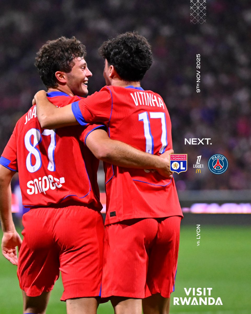 PSG_inside's tweet image. 🔜 J-2 avant #OLPSG ! 

🆚 Olympique Lyonnais
⌚️ 20h45 

@visitrwanda_now