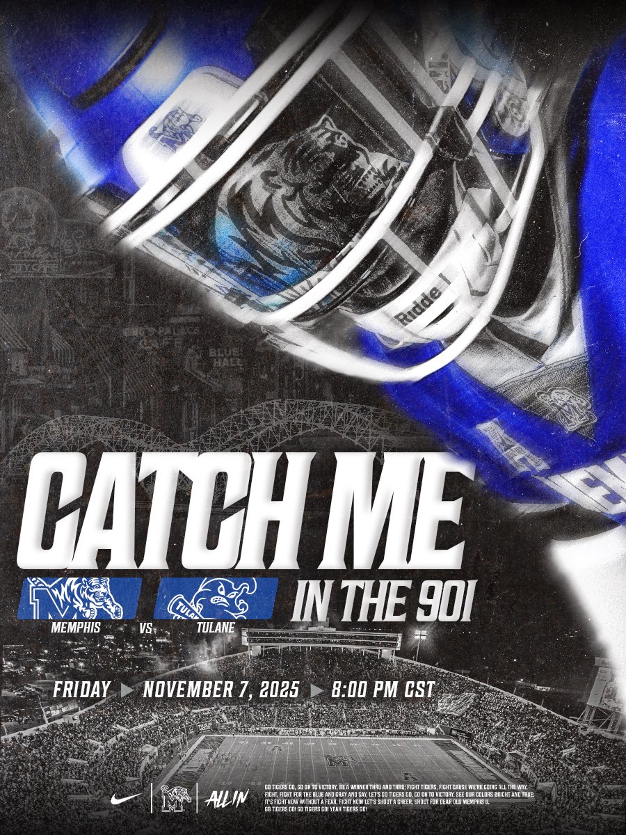 I'm excited to visit the University of Memphis 📍 this weekend and experience <a href="/MemphisFB/">Memphis Football</a>! 

Looking forward to checking out another great football program. Thanks for the invite, Coach <a href="/MonahanBrandyn/">Brandyn Monahan</a>!

#ALLIN | #GoTigersGo 

<a href="/Coach__Myers/">Jeff Myers</a> <a href="/MemphisFBRec/">Memphis Football Recruiting</a> <a href="/davediehl66/">Coach David Diehl</a>
