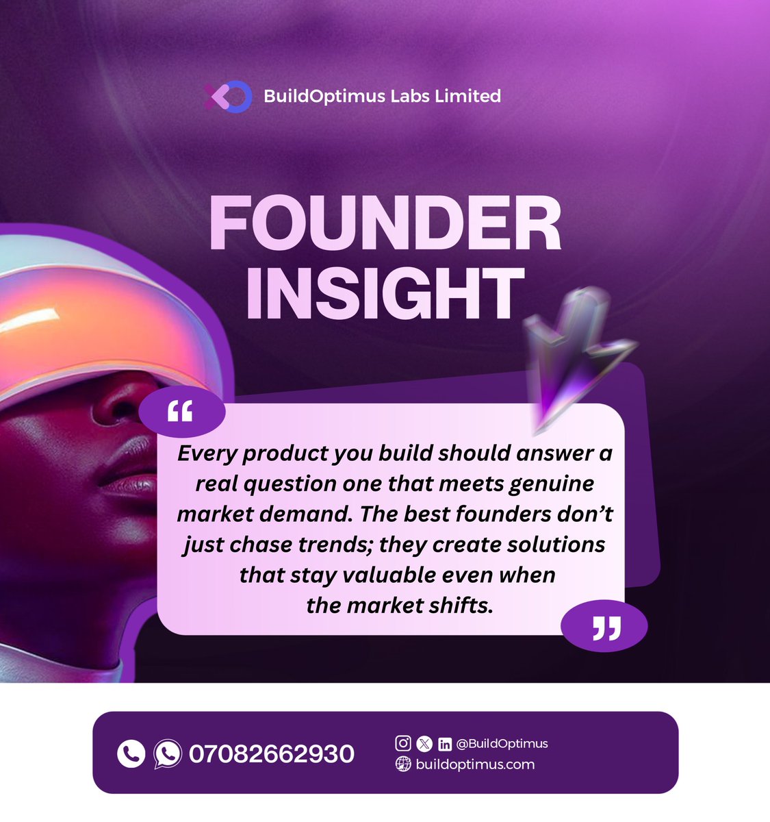 buildoptimus's tweet photo. One thing years of building have taught us: great products don’t start from imagination alone, but from understanding real market demand.
True innovation happens when vision meets what people genuinely need.
#FounderInsight #BuildOptimus #Innovation #Leadership https://t.co/sdmfHmksxP