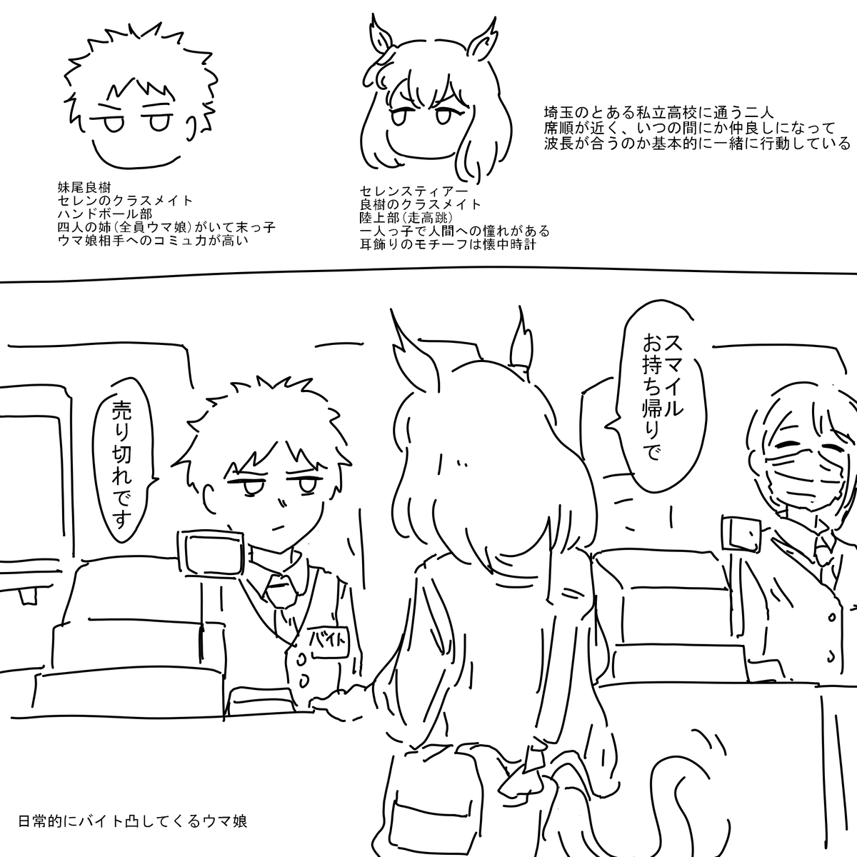 よく描くようになってきたので二人の紹介です 