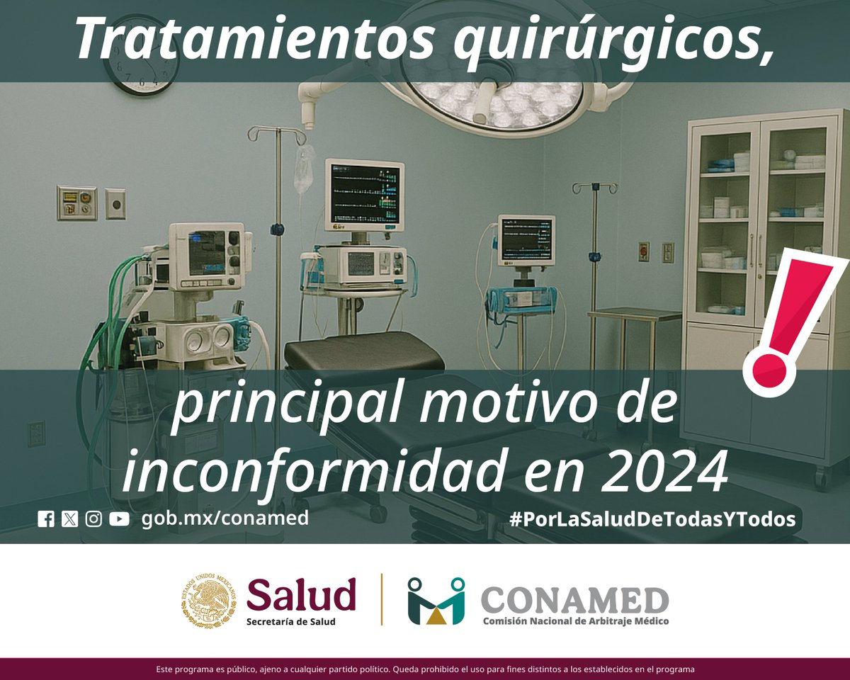 CONAMED_SALUD's tweet image. 📊 ¡Principales motivos de inconformidad!

🩺 En la #CONAMED analizamos cada caso para promover servicios médicos más seguros, eficaces y humanos.

📥 Consulta la infografía aquí 👉 bit.ly/3GANZzm

#AtenciónMédica #EstadísticasCONAMED #PorUnaCulturaJusta #SaludConCalidad