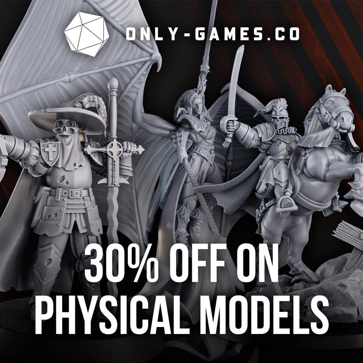 -30% OFF all our physical miniatures! 

From November 7th to 10th, grab any of our physical miniatures on OnlyGames with a 30% discount!

No promo code needed — the discount applies automatically at checkout.

Go to the store! — bit.ly/4p1iwa9