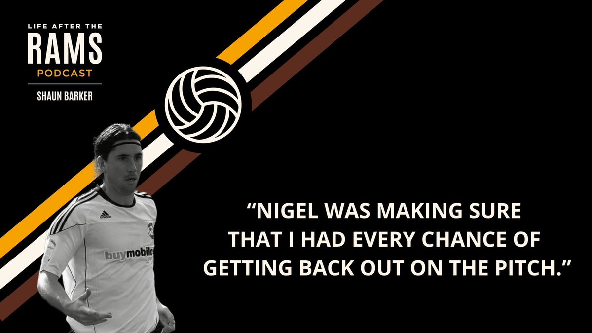 “NIGEL WAS MAKING SURE THAT I HAD EVERY CHANCE OF GETTING BACK OUT ON THE PITCH.”
Shaun Barker (<a href="/barks5/">Shaun Barker</a>) on recovery.
Ep 4 is out now, ahead of tomorrow’s trip to Blackburn.
🎧podfollow.com/life-after-the… 
#Ramsfans #dcfcfans #shaunbarker #dcfc