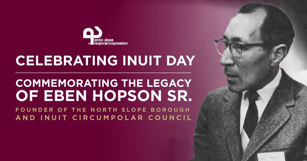 On Inuit Day, we honor the enduring legacy of Eben Hopson Sr., a visionary leader and international advocate for Inuit rights and self-determination. 

In observance of Inuit Day, the ASRC Corporate offices will be closed today and will reopen on Monday, November 10.