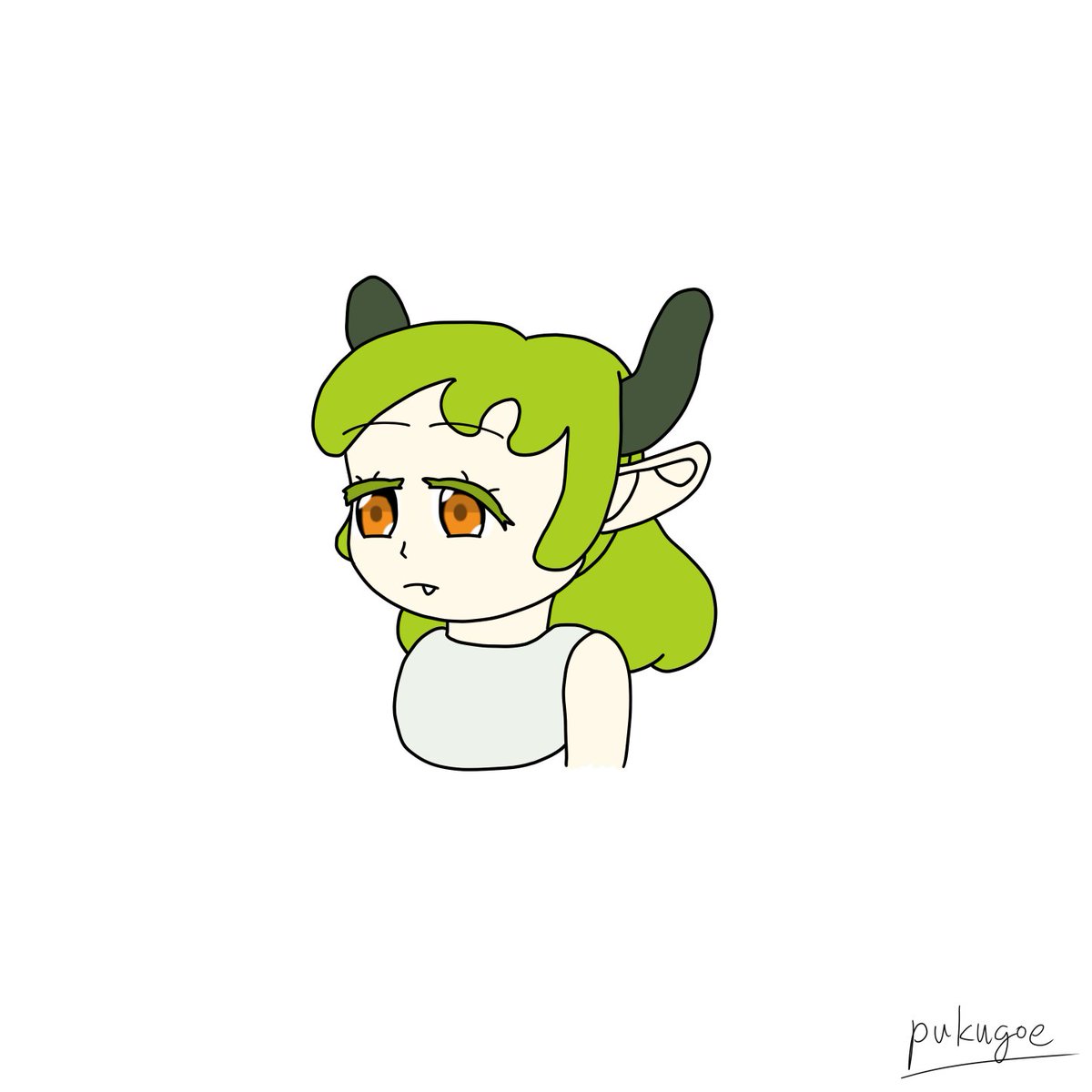 「本日の30分集中描き(-5分) ミリペン太さ統一描き」|プクゴエのイラスト