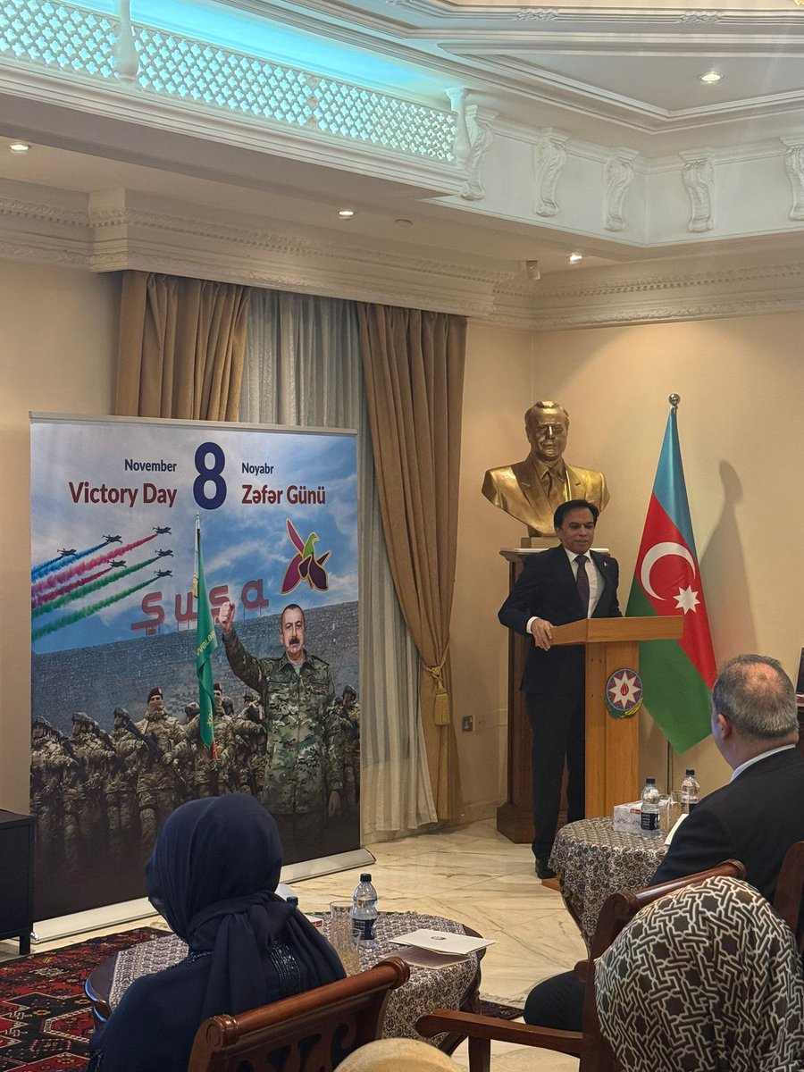 AzEmbKuwait's tweet image. With great honour we celebrated 5th Anniversary of the #Victory Day 
November 8.