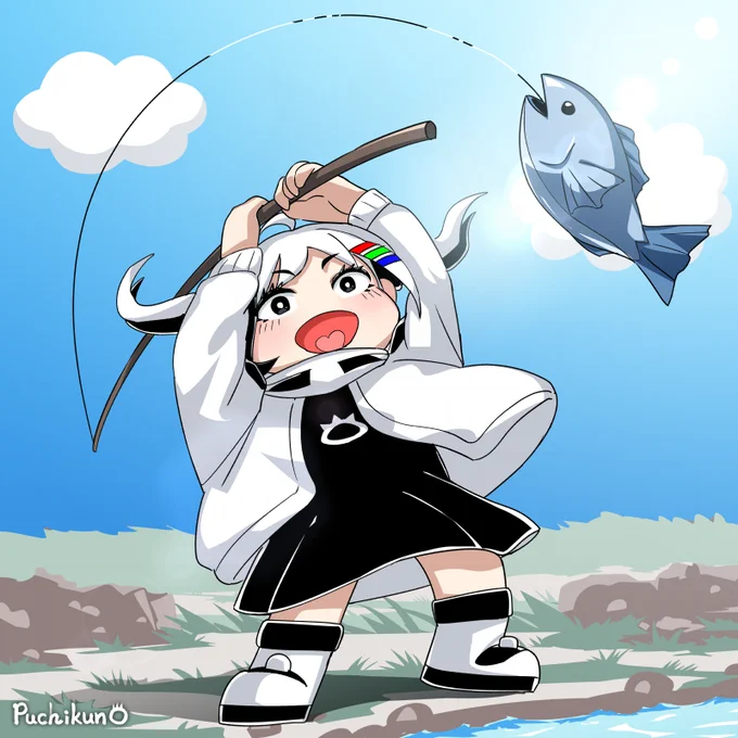 おはモノチ 「釣れたっちー!」 #MonochiProject