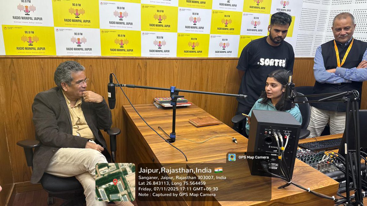smcmuj's tweet image. The media students of MUJ engaged in an insightful session with Mr. Rehan Fazal, Sr. Journalist at BBC World Service.

He shared lessons from 34 years in journalism—from AIR to BBC &amp;amp; his acclaimed podcast Vivechana.

#RehanFazal #BBCWorldService #ManipalUniversityJaipur #Media