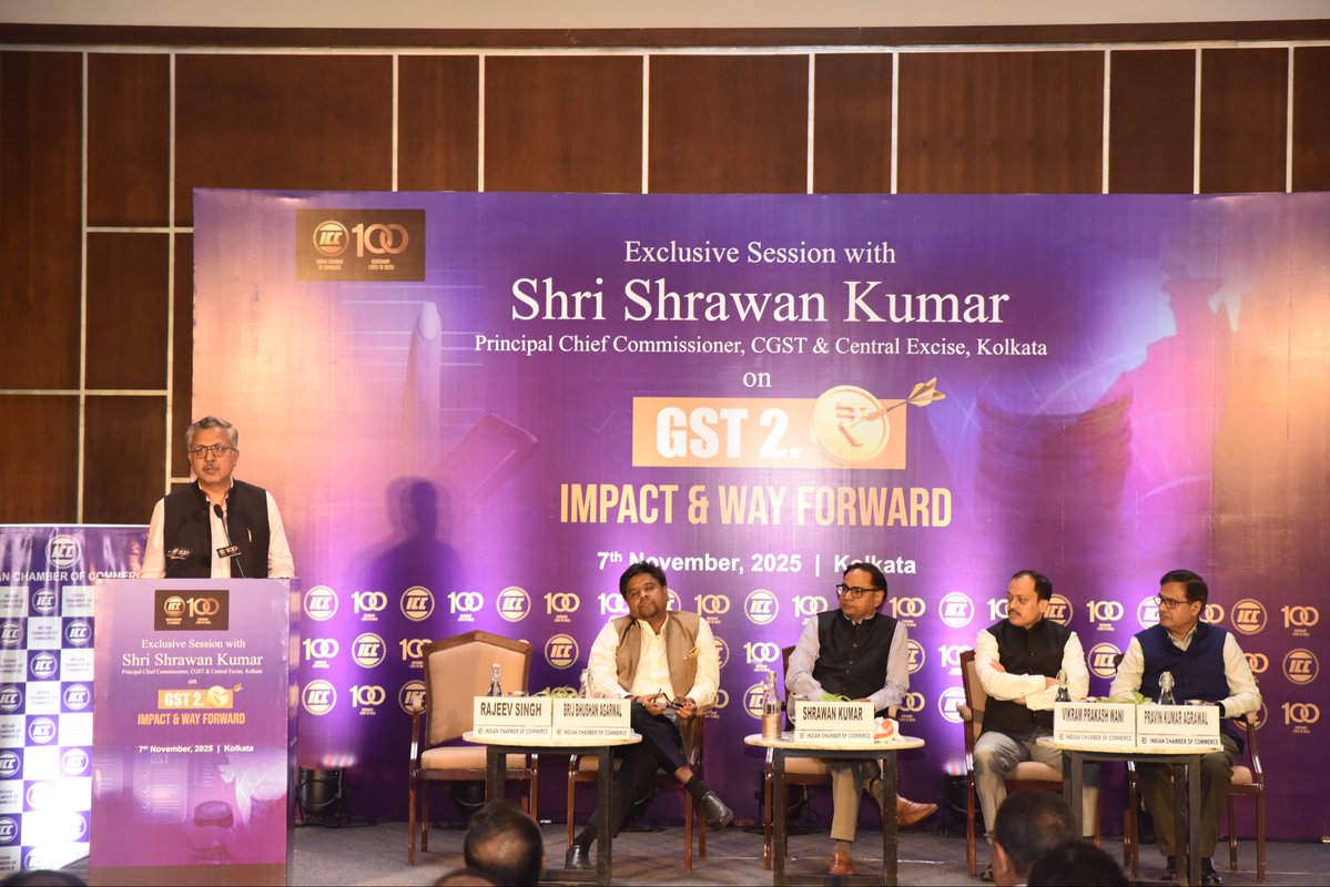 ICC_Chamber's tweet image. We have received an overwhelmingly positive response from the audience, indicating strong engagement and interest. 

An exclusive, in-depth session was held with Shri Shrawan Kumar, Principal Chief Commissioner of CGST &amp;amp; Central Excise, Kolkata, focusing on various facets of GST…