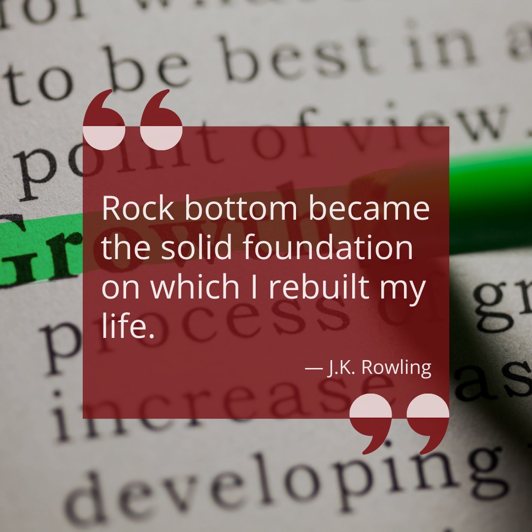 JohnMTottenPC's tweet photo. “Rock bottom became the solid foundation on which I rebuilt my life.” — J.K. Rowling

#familylaw #johnmtottenattorney #law https://t.co/oTQTgJFuHI
