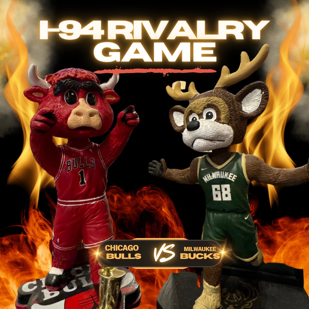 It's <a href="/Bucks/">Milwaukee Bucks</a> vs. <a href="/chicagobulls/">Chicago Bulls</a> tonight at Fiserv Forum! We've got an epic collection of both Bucks and Bulls bobbleheads on display amongst 10,000+ more unique bobbleheads. Come view them all today! 🏀