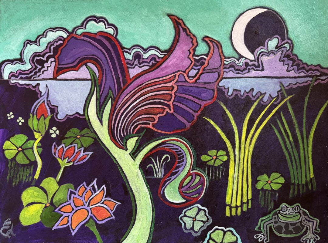 "Crescent Moon Evening" 

See and shop my original pieces at edwhiteart.com