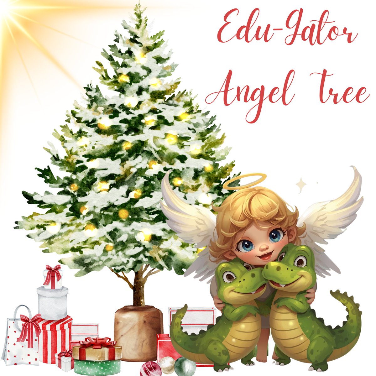 edugators's tweet image. 🎄 The Edu-Gator Angel Tree arrives Nov 10! 🐊❤️
Each card represents a child in need — stop by Little Scholars Schools, choose a card, and help make a Christmas wish come true. 🎁
📍 8707 Stanton Rd, Little Rock
💚 Opens Mon, Nov 10
#SeasonOfGiving #AngelTree
