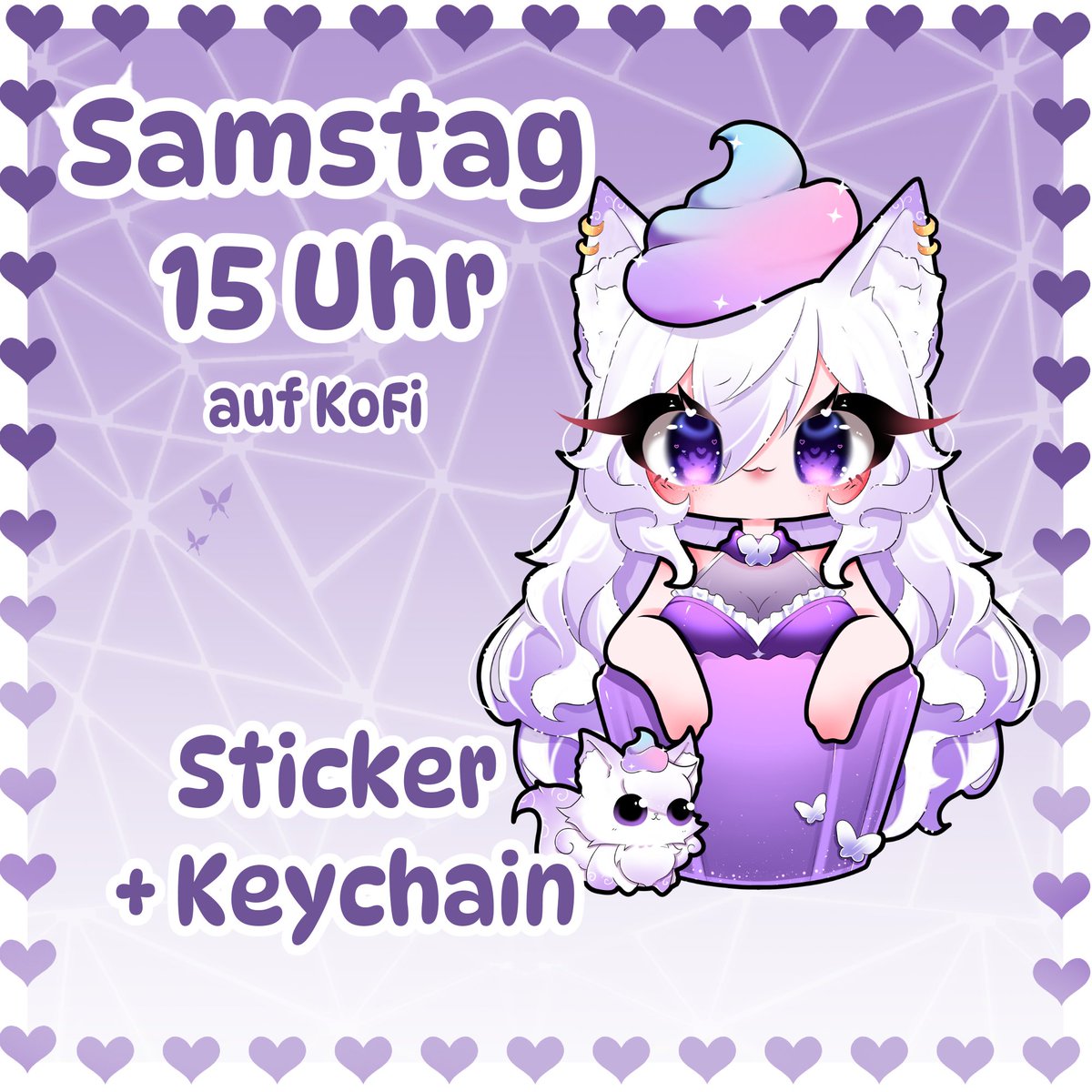 ＊*•̩̩͙✩•̩̩͙*˚　      💜      　˚*•̩̩͙✩•̩̩͙*˚＊
❄️New Keychain &amp; Sticker
❄️Available on my Kofi tomorrow q(≧▽≦q)
╔═══*.·:·.✧ ✦ ✧.·:·.*═══╗
      ko-fi.com/eiskookie
╚═══*.·:·.✧ ✦ ✧.·:·.*═══╝
