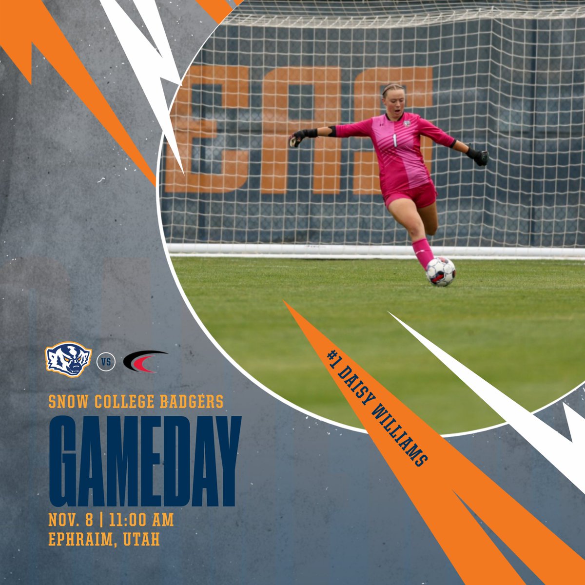SnowCollegeWSOC's tweet photo. โฝ๏ธGAME DAY!โฝ๏ธ
West District Championship!!!
๐: @CCAthletics1
๐: Ephraim, Utah | Snow College Soccer Complex
โฐ: 11:00 a.m.
๐บ: https://t.co/Czn4T2Pd0h
๐: https://t.co/j36sk1T59x
#SnowCollegeBadgers ๐ฆก | #SWACwsoc https://t.co/HaKvaZHvgb