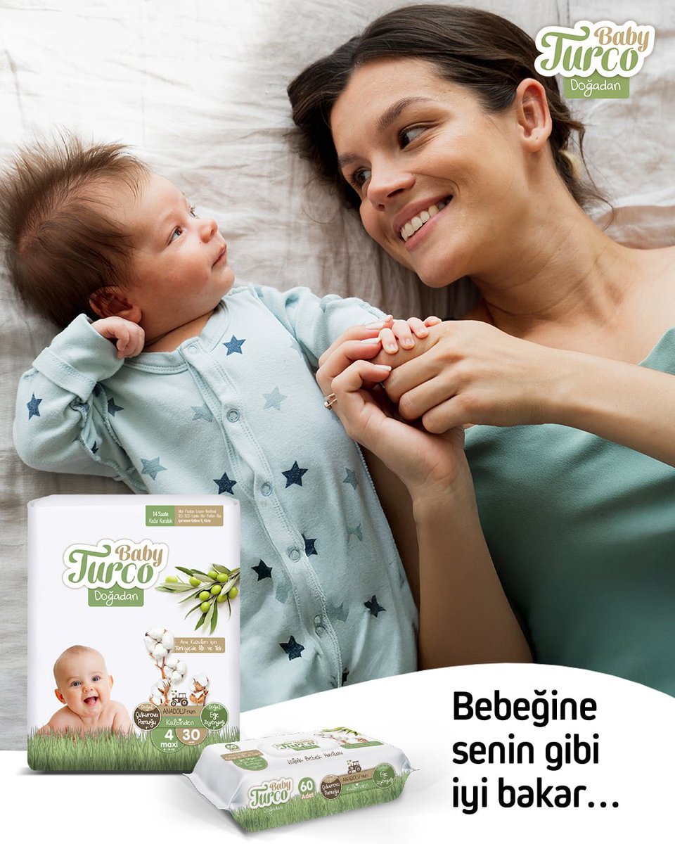 Baby Turco Doğadan, Çukurova pamuğunun yumuşaklığı ve Ege zeytinyağının hassasiyetiyle bebeğinize hep iyi bakar. 💚

#babyturcodoğadan #babyturco #bebekbezi #külotbez #ıslakhavlu #bebekbakımı