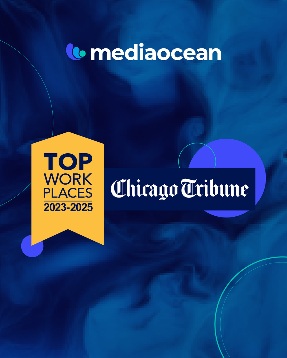 We’re proud to be named a 2025 @ChicagoTribune Top Workplace — for the third year in a row! 🏆 

Thank you to our incredible team for making Mediaocean such a great place to work! 💙
team.mediaocean.com/chicago-top-wo…
#TeamMediaocean #CompanyCulture #TopWorkplaces #AdInfrastructure