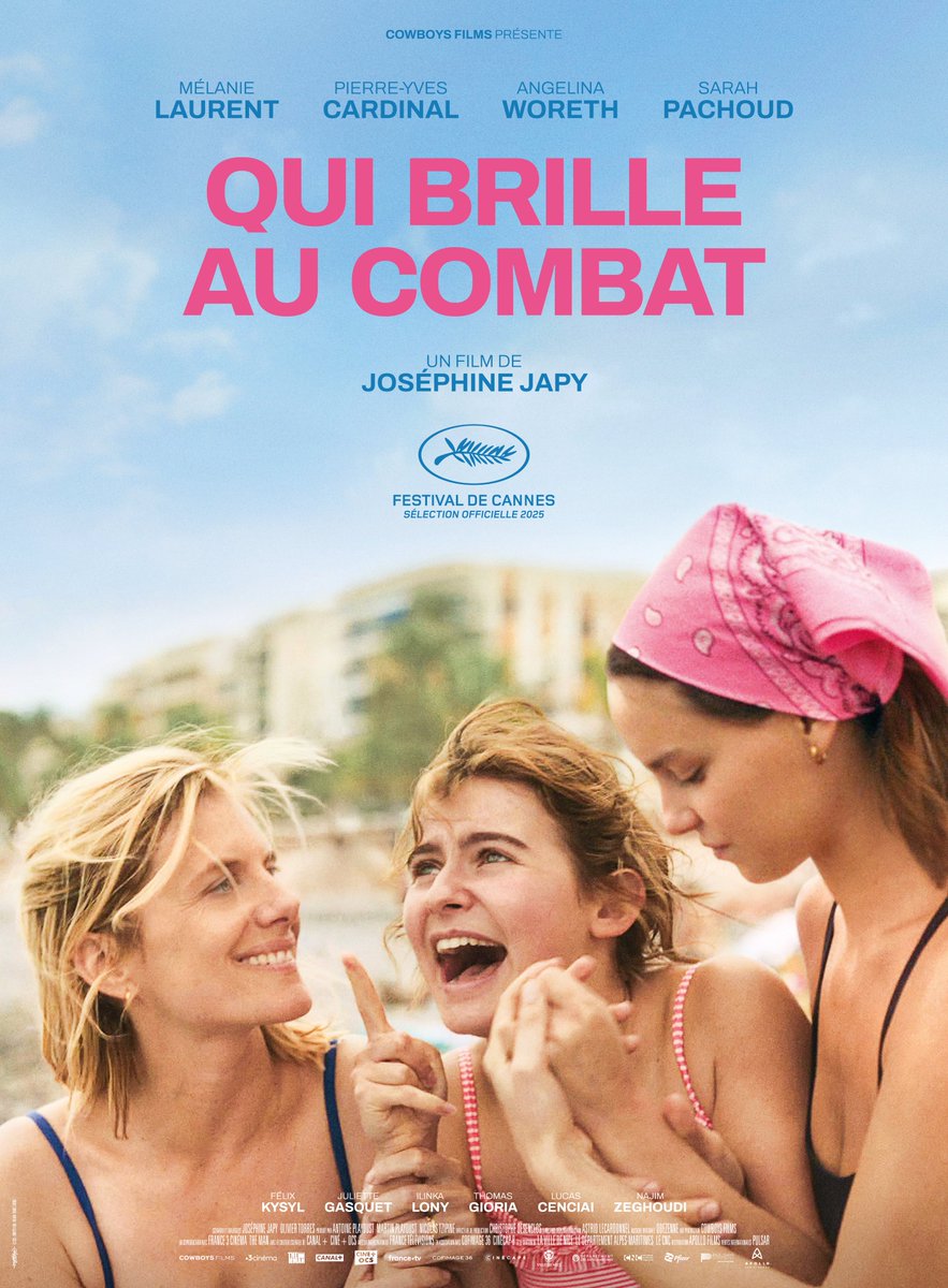 Découvrez l'affiche du film QUI BRILLE AU COMBAT de Joséphine Japy, avec Mélanie Laurent, Pierre-Yves Cardinal, Angelina Woreth &amp; Sarah Pachoud.

#QuiBrilleAuCombat au cinéma le 31 décembre.