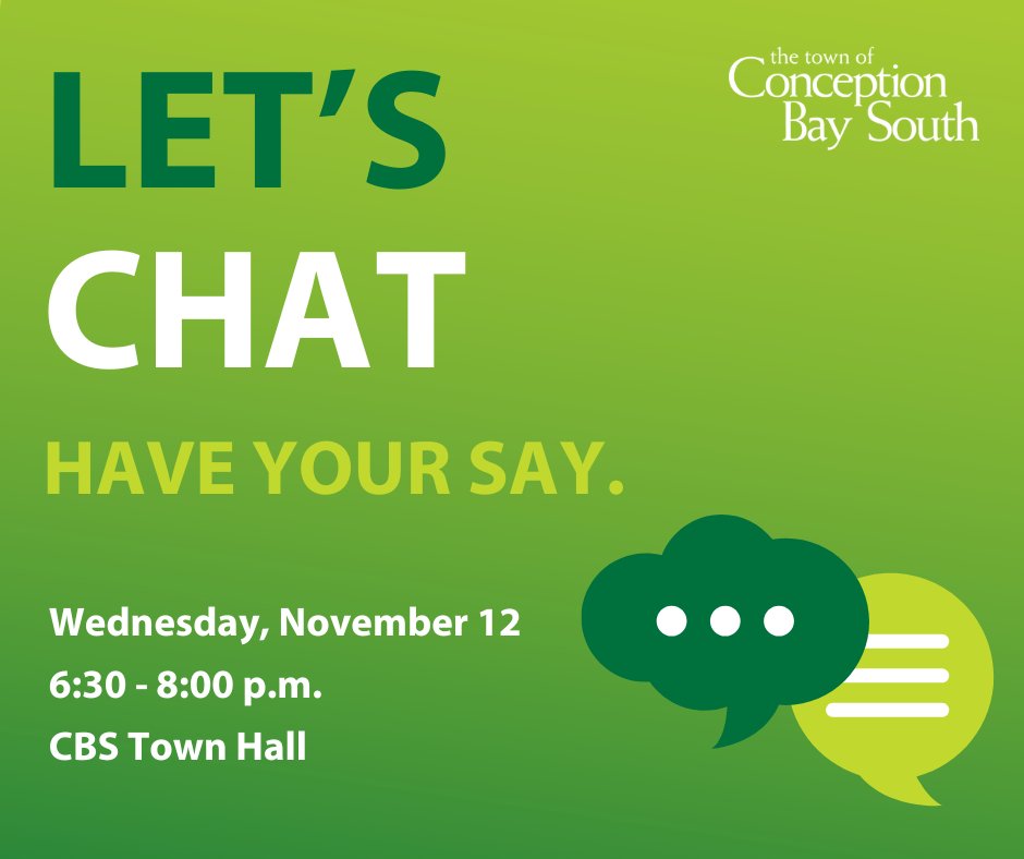 💬 BUDGET CHAT - Council Wants to Hear from You! 

📅 Date: Wednesday, November 12
⏰ Time: 6:30 – 8:00 PM
📍 Location: Town Hall

Come have a chat, and help us better understand your priorities. 

Complete our online survey, open until November 7th at: surveymonkey.com/r/2026-CBS-Bud…