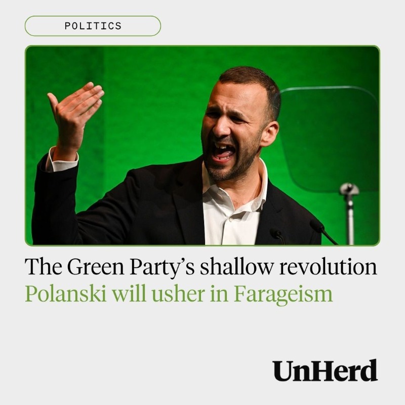 unherd's tweet photo. Today’s very real working-class revolt is not taking place under a Green banner.