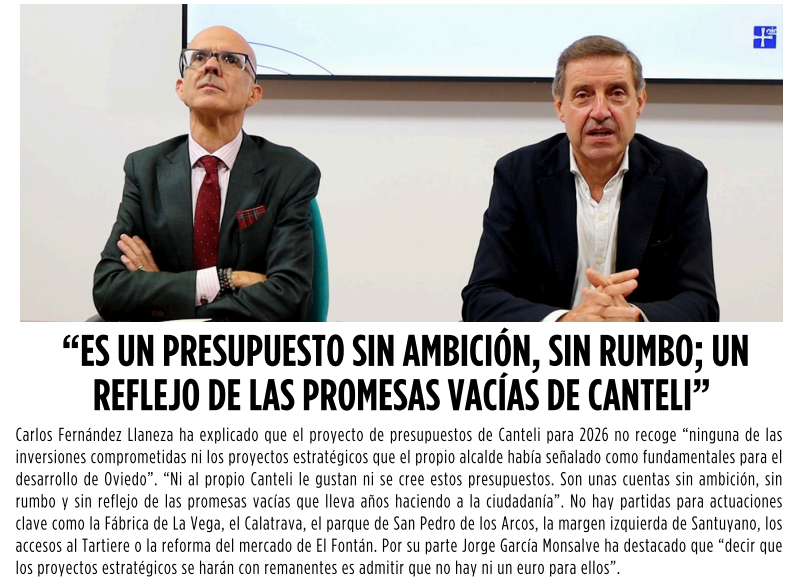 🌹<a href="/CarlosFLlaneza/">Carlos Fernández Llaneza</a> : "Ni al propio Canteli le gustan ni se cree estos presupuestos. Son unas cuentas sin ambición, sin rumbo y sin reflejo de las promesas vacías que lleva años haciendo a la ciudadanía” 
#CanteliDimisión