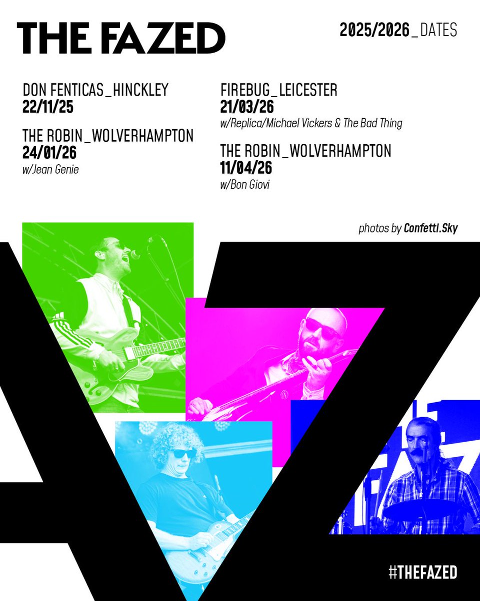 NEW 2025/2026 GIG DATES!

#LiveMusic #rocknroll #leicester #hinckley #wolverhampton #TheFazed 

Artwork: Lucy Fox