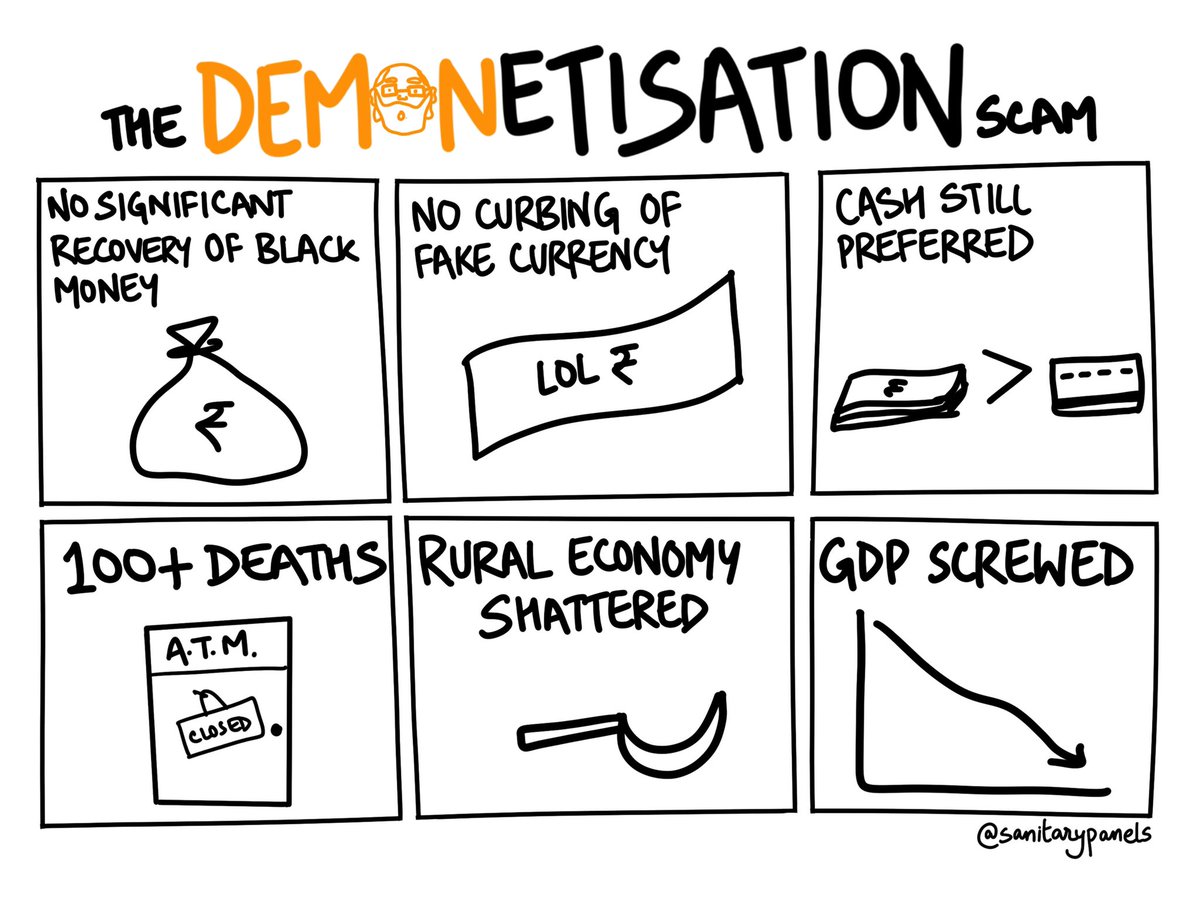 vazhapadiar's tweet image. நவம்பர் 8 , 2016 , இந்திய பொருளாதாரத்தின் முதுகெலும்பை  மோடி தன் முட்டாள் தனத்தால் சிதைத்த நாள் ! 
#Demonetization #ModimadeDisaster