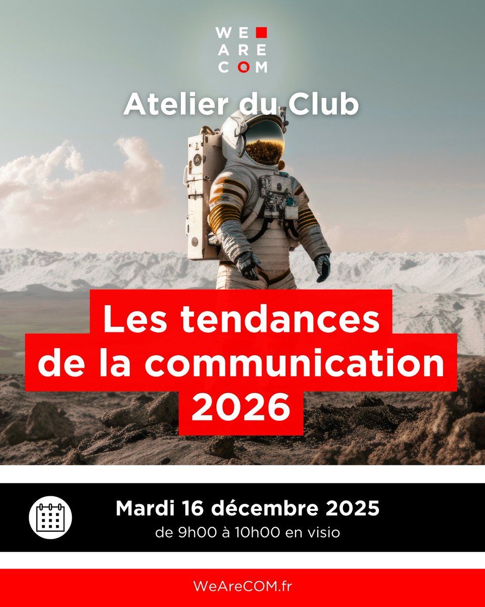 🚀 𝗧𝗲𝗻𝗱𝗮𝗻𝗰𝗲𝘀 𝗖𝗢𝗠 𝟮𝟬𝟮𝟲 : prêt(e) à prendre une longueur d’avance ?

C’est LE rendez-vous que toute la galaxie COM attend chaque année 🌍

Le moment de 𝐟𝐚𝐢𝐫𝐞 𝐥𝐞 𝐩𝐥𝐞𝐢𝐧 𝐝’𝐢𝐝𝐞́𝐞𝐬, 𝐝’𝐚𝐧𝐚𝐥𝐲𝐬𝐞𝐬 𝐞𝐭 𝐝’𝐢𝐧𝐬𝐩𝐢𝐫𝐚𝐭𝐢𝐨𝐧𝐬 𝐩𝐨𝐮𝐫