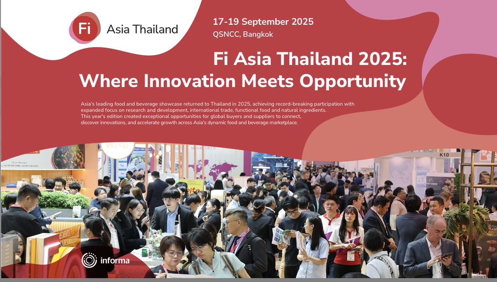 ecoagriglobal's tweet photo. A busy FIA 2025  Bangkok 🇹🇭 … 
STARCHES &amp; GUM ACACIA for Natural &amp; Sustainable  solution….  #ecoagrisingapore #acaciagum #solublefibre #naturalingredients #foodingredients @GumsStarches  @ecoagri #FIA 
 #FIA2025
 #FoodIngredientsAsia https://t.co/ql4IHYFC6a