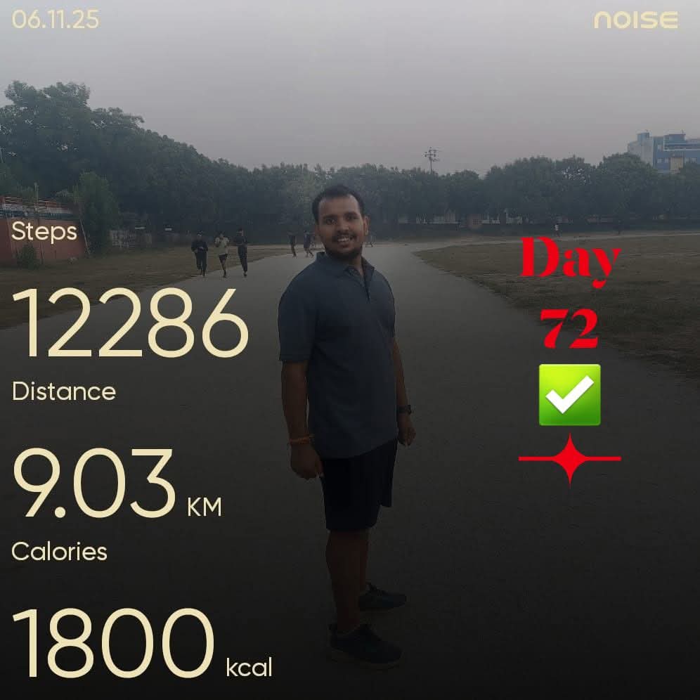 Day 72
|| 72/100 ||
100 Days Fitness Challenge🔥
More than 5 Km Running Daily..🏃
5 किलोमीटर रनिंग के साथ दिन की शुरुआत...🏃‍♂️
सुबह की ठंडी हवा + पसीने की महक = दिनभर की ऊर्जा और फिटनेस का भरोसा!
-<a href="/Dr_Vinod_Bagra/">Dr Vinod Sharma Bagra ( बागड़ा ब्रांड )</a>

#Running #Fitness #challenge #FitnessMotivation #RunningMan
<a href="/8PMnoCM/">राजस्थानी ट्वीट</a>