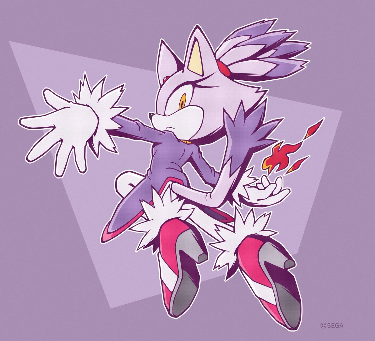 derekunleashed's tweet image. NEW SONIC CHANNEL BLAZE ART!!!!!!