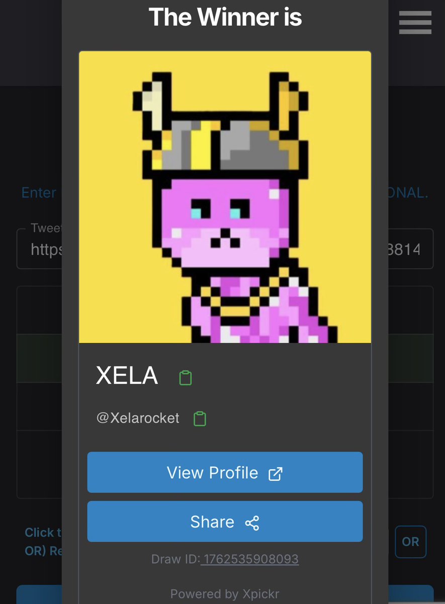 The two winners of the giveaway are 😬😬😬😬😬
<a href="/Cryptodred1/">crypto.tgn</a> and <a href="/Xelarocket/">XELA</a> 
Congrats and send me your SOL addy and I’ll make you debt rich