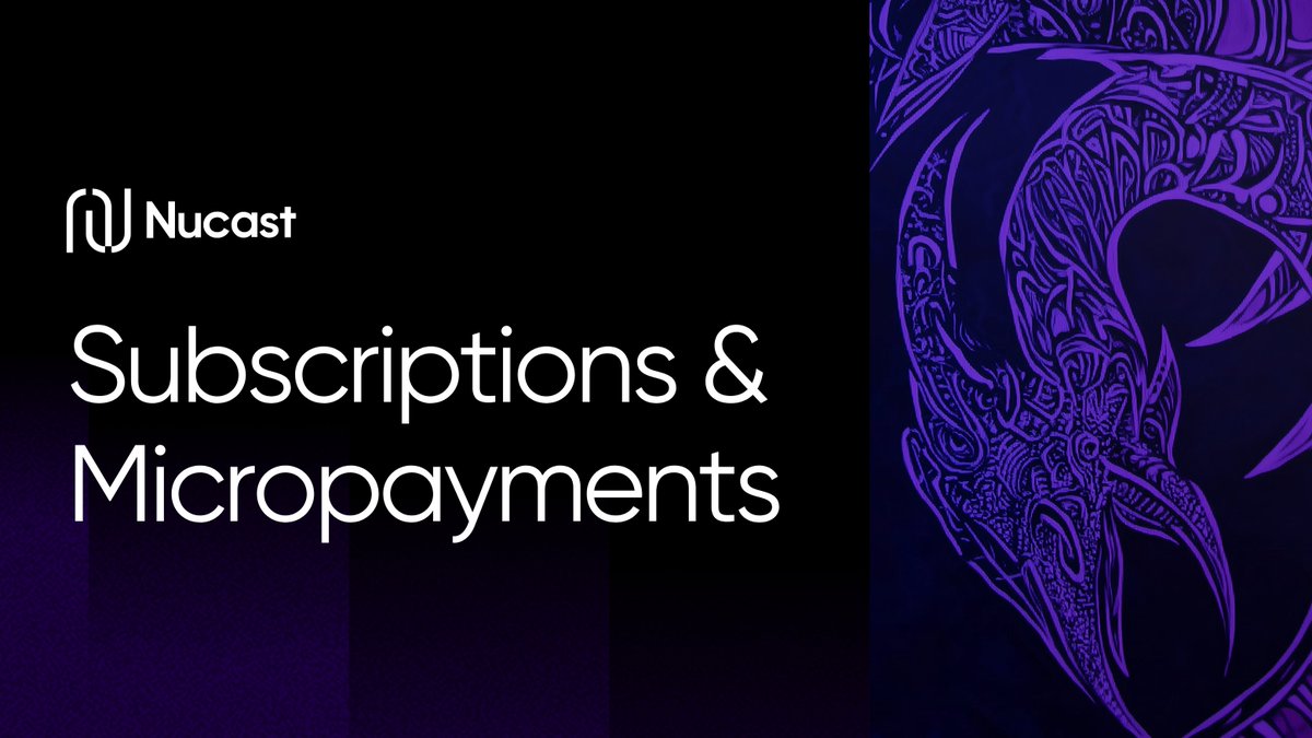 Our open-source subscriptions and pay-as-you-go micropayments library is now complete.

Join our live demo today at 7pm UTC. 

Please feel free to test &amp; give us your feedback 🙏

Join via → live.nucast.io   

👇 Relevant links below.
