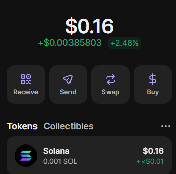Day 5 of asking the X fam to drop me *any* SOL in my wallet!          

Even 0.001 SOL keeps the dream alive 🚀      
No pressure, just good vibes &amp; gratitude 📷          

Wallet: ULQrKuufHLbLLtg48RaFbqawC9djqTsrubis8M2CHbH  

Balance on day 5: 0.001 SOL      
#SOL
