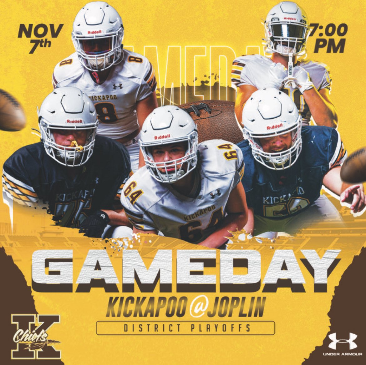 Round 2 of Districts is here!  On the road vs Joplin tonight.  $6 cash only at the door. 
#SpearDown