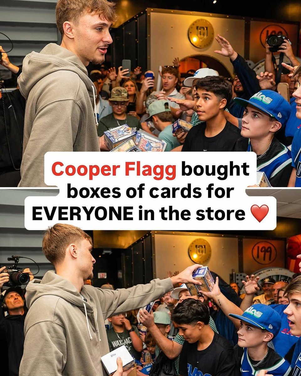 Mavs_FFL's tweet image. Cooper Flagg on why he never rejects signing autographs:

&quot;I&apos;m 18. I&apos;m not that far removed from being those kids… Wanting an autograph or wanting pictures with players when I was younger, so I know what it is. I know what it&apos;s like to be there and support somebody and how much…