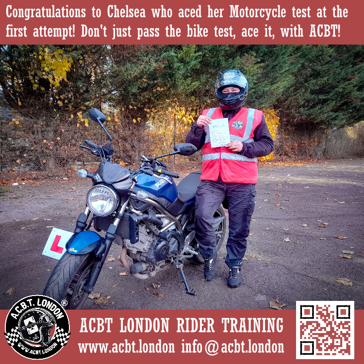 AcbtLondon's tweet photo. Congratulations to Chelsea (@therealgullytully ) who aced her motorcycle test at the first attempt!
.
Don't just pass the #biketest ... Ace it with ACBT! ♠
.
🌏 https://t.co/kfvgeT9rBE ☎️ 0208 331 1103
.
This post was created whilst listening to The Eagle Flies Alone by Arch Enemy. ACBT London. Motorcycle training powered by Rock n Roll.
.
#das #motorcycleinstructor #motorbikelessons #bikelicence #650cc #learnerbike #greenwich #blackheath #londonbiker #newbiker #motorbike #motorcycles #whatareyouwaitingfor #learntoride #motorcycletraining #welovemotorbikes #motorbikelover #bikerlife #motorbikelessons #motorbikelicence #alicence #charlton #caferacer #archenemy #passfirsttime #londonlife #aroundlondon #wondersoflondon #secretlondon #theeaglefliesalone
