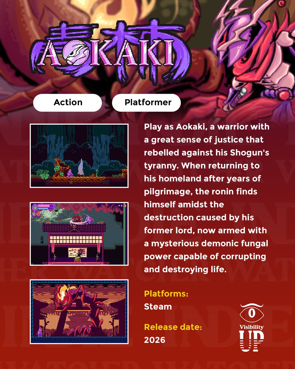 I've seen many animals in video games, but I don't think I've ever seen an isopod as a ronin before. AOKAKI takes this crazy idea and turns it into an action platformer very much in the style of The Messenger. Add it to your wishlist!

#indiegame #indiedev #visibilityUP