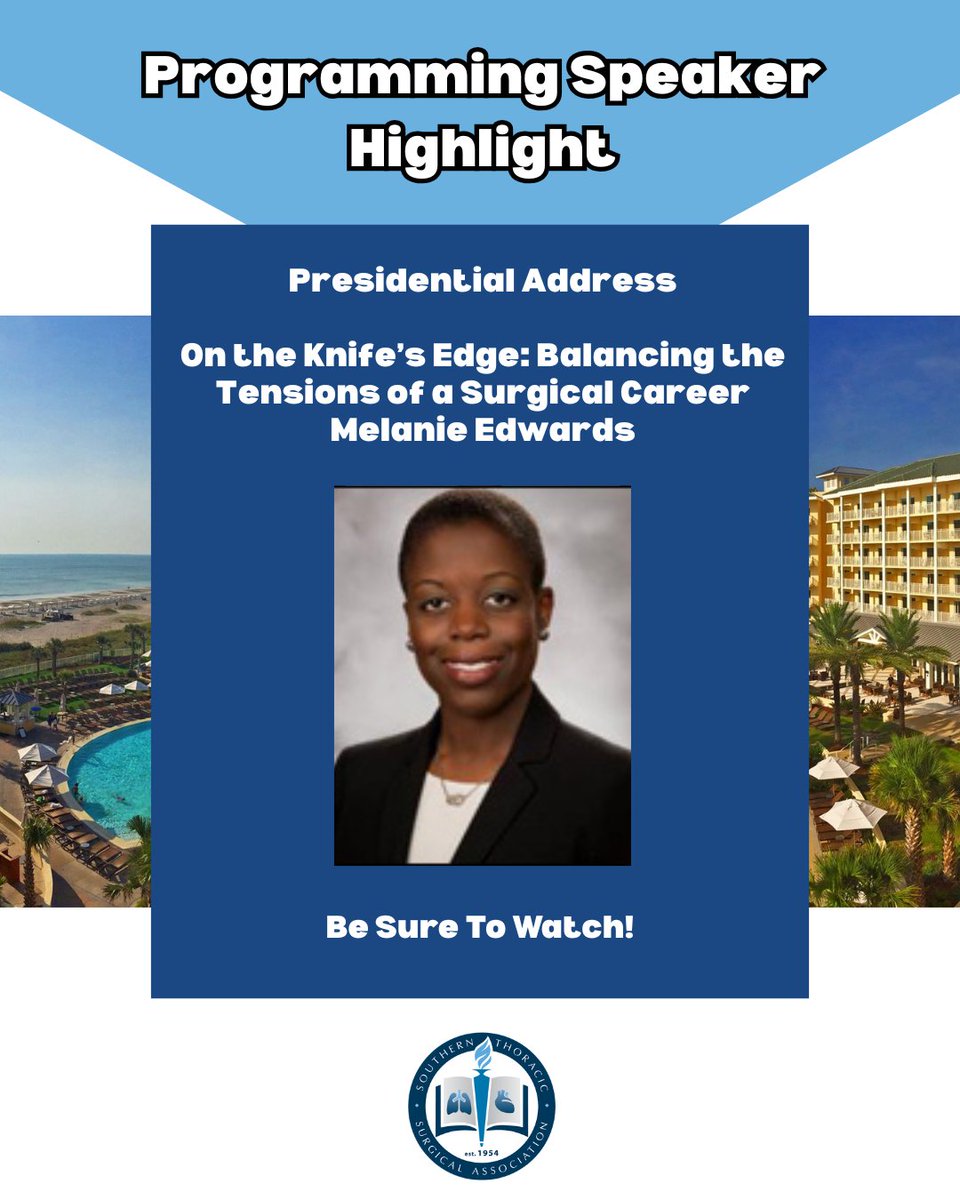 Be sure to catch Melanie Edward's enlightening address: On the Knife's Edge: Balancing the Tensions of a Surgical Career